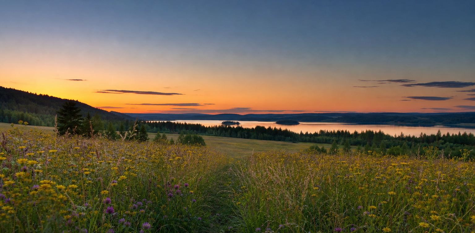 Swedish Summer Meadow at Dusk-1