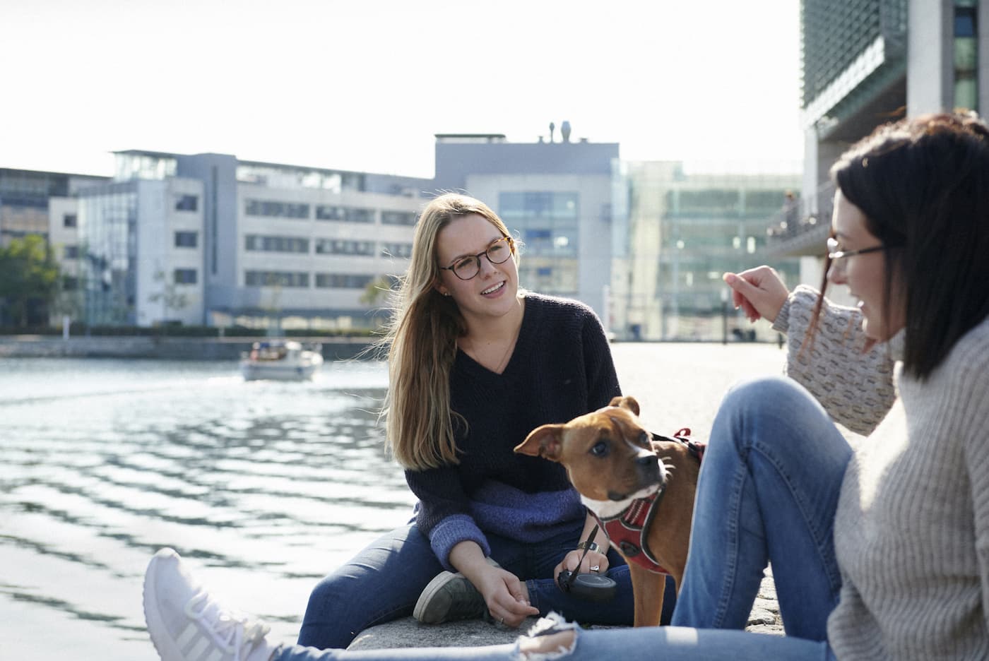 image-woman-dog-water